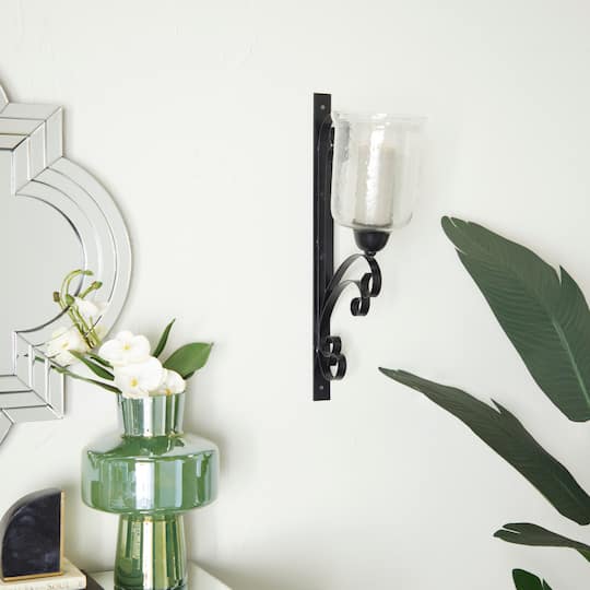 24" Black Traditional Wall Sconce